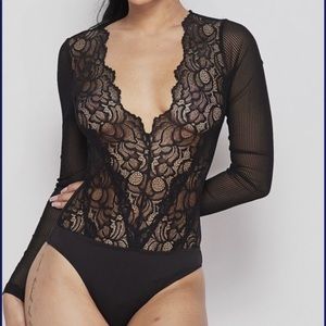 Black lace bodysuit